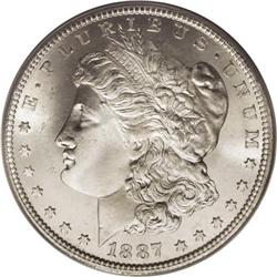 1887-S S$1 MS66 PCGS. VAM-4, R.3. Slight doubling is n