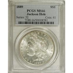 1889 S$1 MS66 PCGS. Light gold toning enriches this lu
