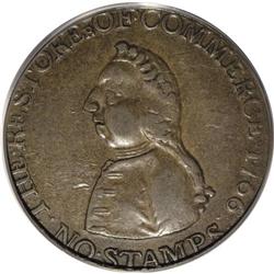 1766 1/2P Pitt Halfpenny XF45 PCGS. Breen-251. Chocola