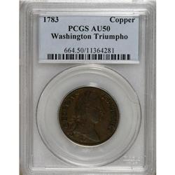 1783 TOKEN Georgivs Triumpho Token AU50 PCGS. Baker-7.