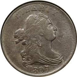 1807 1/2 C MS63 Brown NGC. C-1, B-1, R.1, Die State II