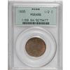 Image 1 : 1835 1/2 C MS64 Red and Brown PCGS. C-1, B-1, R.1. A p