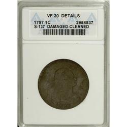 1797 1C Reverse of 1797, Stems--Damaged, Cleaned--ANAC
