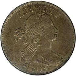 1803 1C Large Date, Large Fraction AU53 NGC. S-265, R.