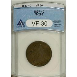 1807 1C Large Fraction VF30 ANACS. S-276, R.1. This is