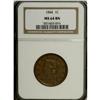 Image 1 : 1844 1C MS64 Brown NGC. N-7, R.2. The cherry-brown sur