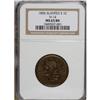 Image 1 : 1856 1C Upright 5 MS65 Brown NGC. N-14, R.1. This vari