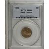 Image 1 : 1858 1C Small Letters MS64 PCGS. Low Leaves Reverse. C