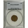 Image 1 : 1866 1C MS65 Brown PCGS. A satiny and razor-sharp Gem