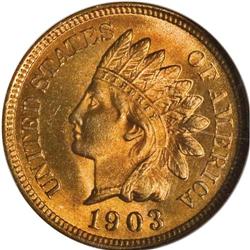 1903 1C MS67 Red NGC. This frosty piece is a lustrous