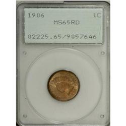 1906 1C MS65 Red PCGS. A lustrous and exactingly struc