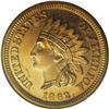 Image 1 : 1862 1C PR66 Cameo NGC. The 1862 proof cents have a mi