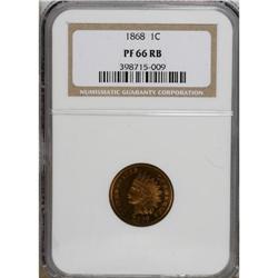1868 1C PR66 Red and Brown NGC. Copper-tan surfaces ex