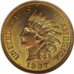 1907 1C PR66 Red PCGS. Bright gold color, with a blush