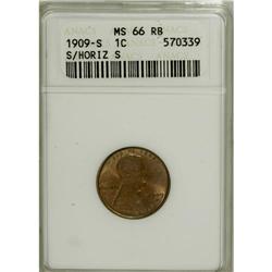 1909-S 1C S Over Horizontal S MS66 Red and Brown ANACS