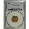 Image 1 : 1917 1C MS66 Red PCGS. Fire-red and pale olive alterna
