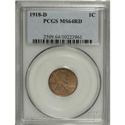 1918-D 1C MS64 Red PCGS. Well struck with intense sati
