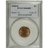 Image 1 : 1918-D 1C MS64 Red PCGS. A straw-gold piece with deepe