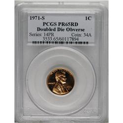 1971-S 1C Doubled Die Obverse, Type Two, FS-032 PR65 R