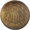 Image 1 : 1873 2C Open 3 PR64 Red and Brown PCGS. This shimmerin