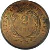 Image 2 : 1873 2C Open 3 PR64 Red and Brown PCGS. This shimmerin