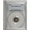 Image 3 : 1869 3CS PR65 Cameo PCGS. Sharply struck and free of c