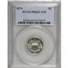 Image 1 : 1874 5C PR66 Cameo PCGS. Fletcher-4. The 74 in the dat