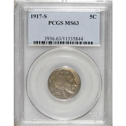 1917-S 5C MS63 PCGS. Well struck for an early branch m