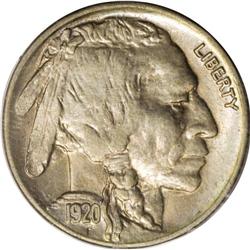 1920-D 5C MS65 PCGS. Bright, satiny luster underlies s