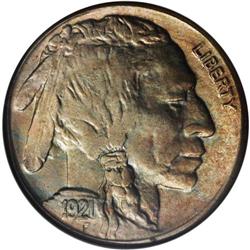 1921-S 5C MS64 NGC. An attractive near-Gem representat