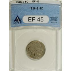 1926-S 5C XF45 ANACS. A completely problem-free full h