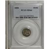Image 1 : 1858 H10C MS66 PCGS. Sea-green, gold, and dove-gray to