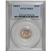 Image 1 : 1868-S H10C MS64 PCGS. Solidly struck and lustrous ben