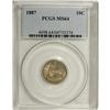 Image 1 : 1887 10C MS64 PCGS. Pleasing satiny luster radiates fr