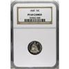 Image 1 : 1868 10C PR64 Cameo NGC. Well struck with frosted devi