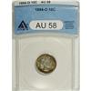 1894-O 10C AU58 ANACS. The untoned centers exhibit bri