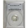 1897 10C PR66 Cameo PCGS. Ice-white motifs contrast wi