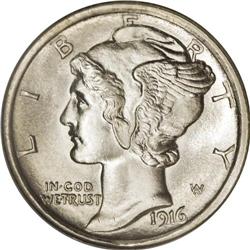 1916 10C MS68 Full Bands NGC. This is a truly great ex