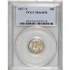 1927-S 10C MS64 Full Bands PCGS. Delicate salmon-pink