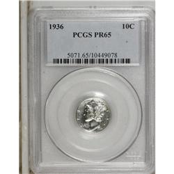 1936 10C PR65 PCGS. A brilliant and flashy piece with