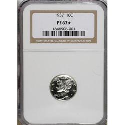 1937 10C PR67 S NGC. This flawless and fully brillian
