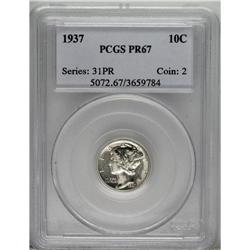 1937 10C PR67 PCGS. A lightly toned and pristine Super