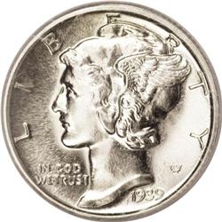 1939 10C PR68 PCGS. Pristine mirrored surfaces are unt