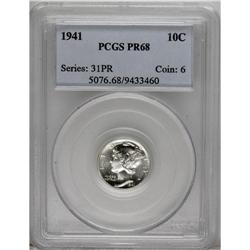 1941 10C PR68 PCGS. The shimmering, reflective surface