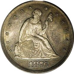 1876 20C MS65 PCGS. Boldly struck, if typically a bit