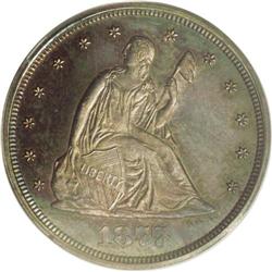 1877 20C PR64 PCGS. This is a visually enticing repres