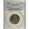 Image 1 : 1818 25C AU58 PCGS. B-10, R.3. Golden-brown and dove-g