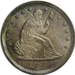 1838 25C No Drapery MS64 PCGS. This is the first year