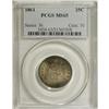 Image 3 : 1861 25C MS65 PCGS. Type Two Obverse, with shield line