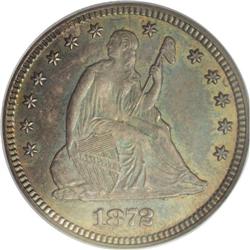 1872 25C MS64 PCGS. This is a conditionally scarce off